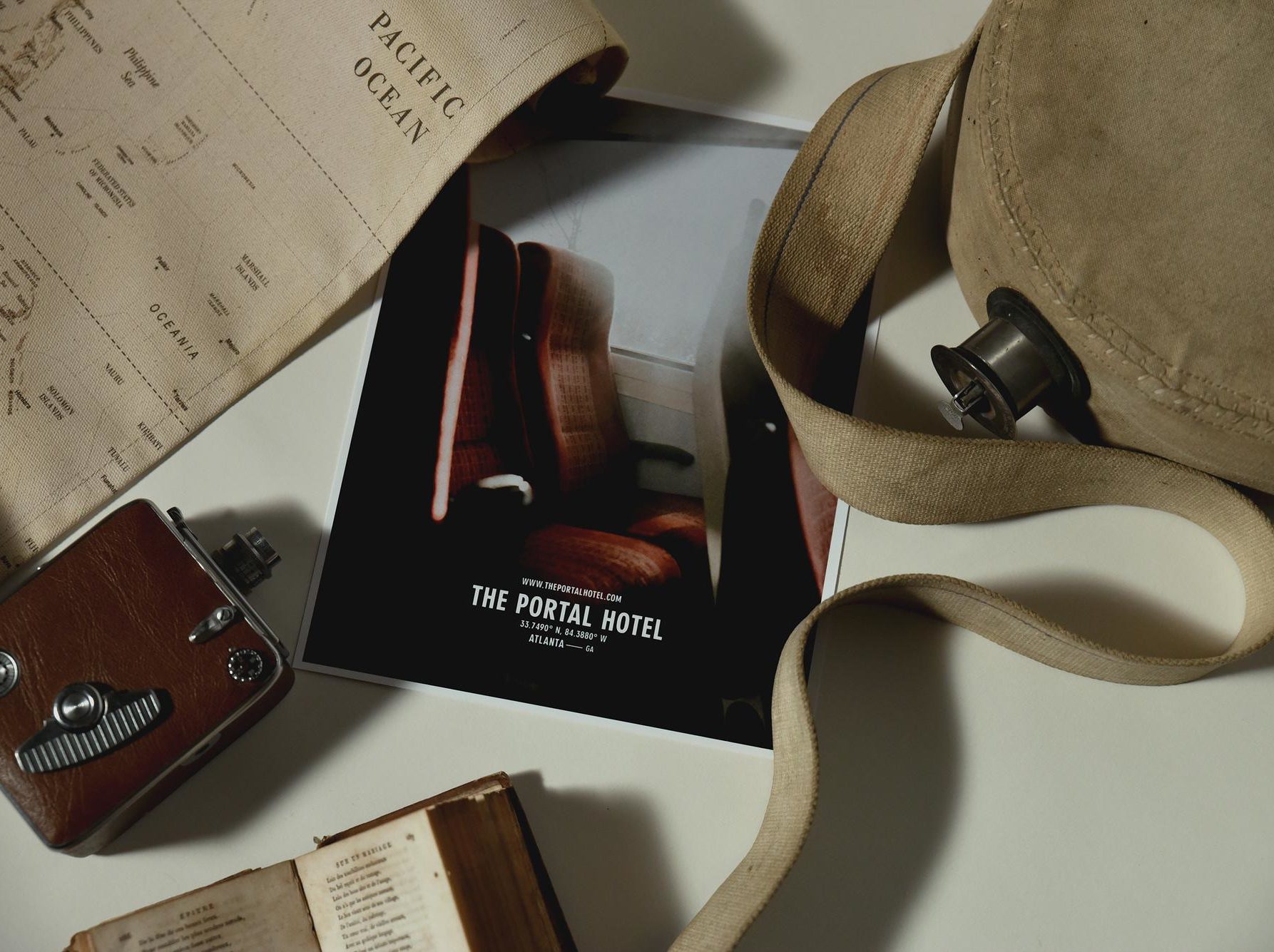Promotional materials with travel objects